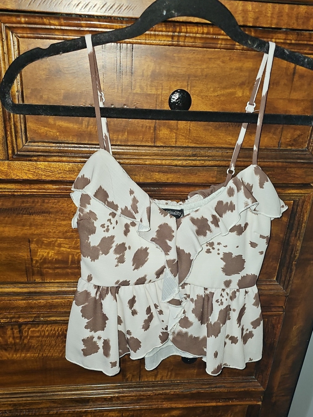 Originality Cow Print Tank Top. Womens Sz Xsmall!! Adorable, Like New!!